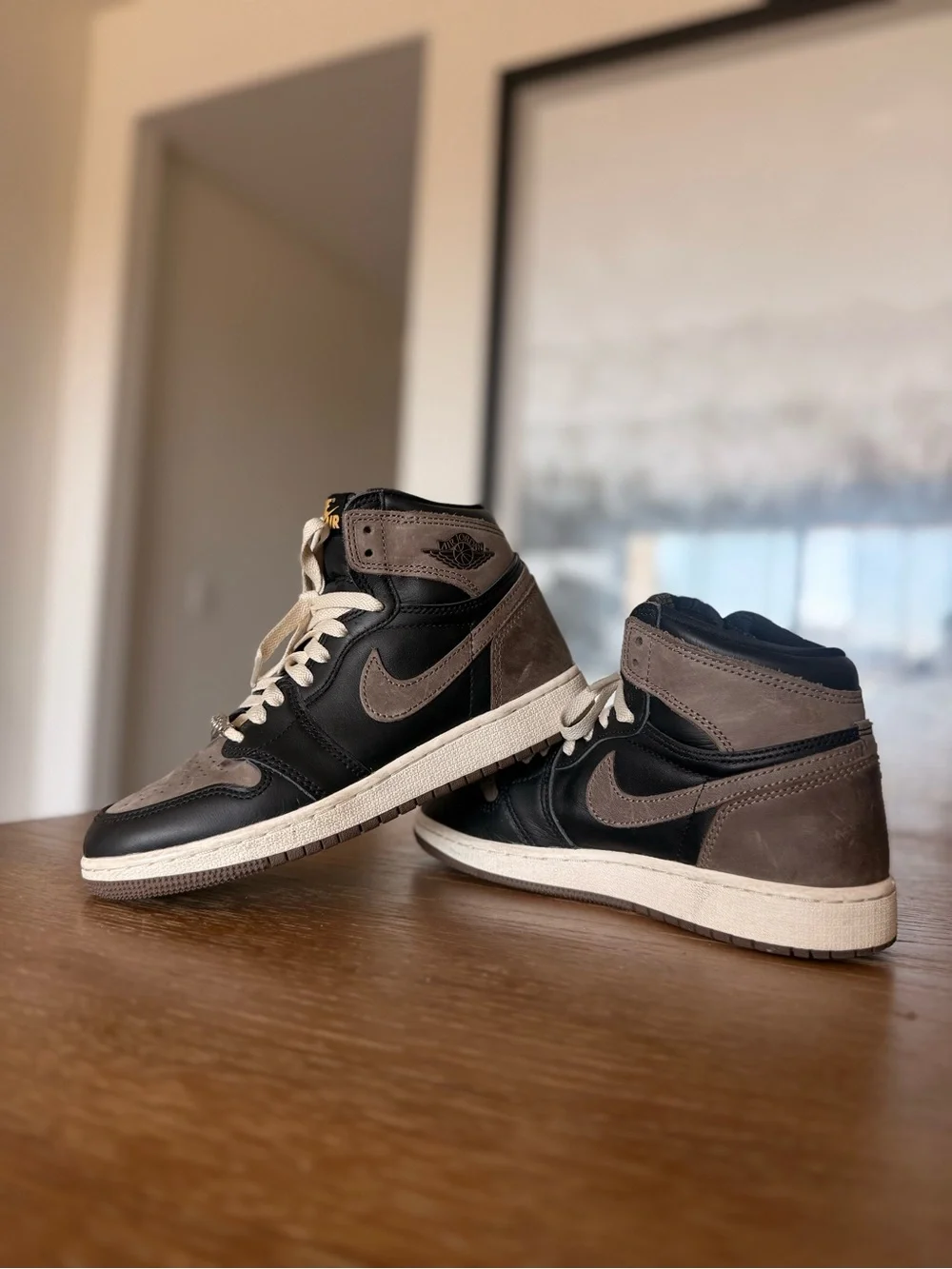 Nike Air Jordan 1 High - Black and Brown Suede